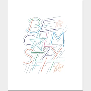 Be Calm and Stay Fit Colorful Posters and Art